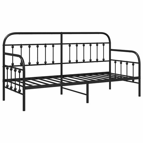 vidaXL Daybed Frame Black 80 x 200 cm Powder-Coated Steel