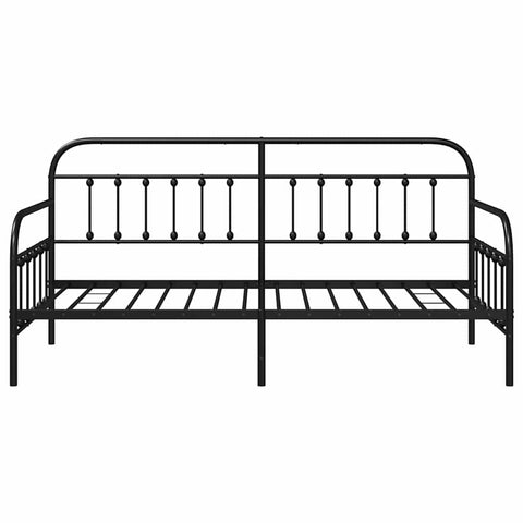 vidaXL Daybed Frame Black 90 x 190 cm Powder-Coated Steel
