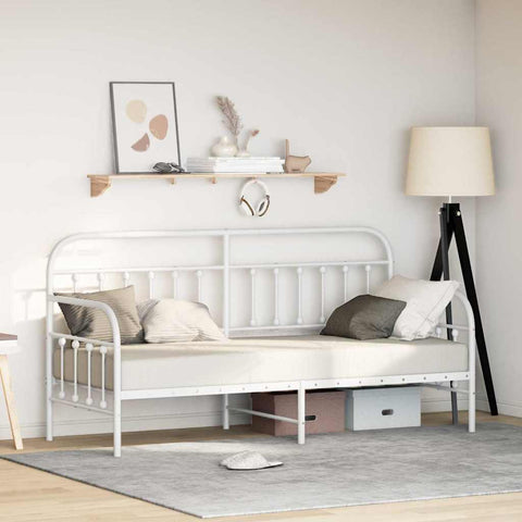 vidaXL Daybed Frame White 80 x 200 cm Powder-Coated Steel