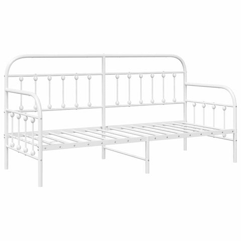 vidaXL Daybed Frame White 80 x 200 cm Powder-Coated Steel