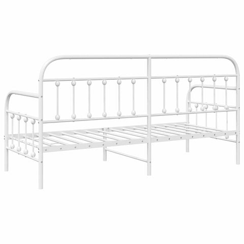 vidaXL Daybed Frame White 80 x 200 cm Powder-Coated Steel