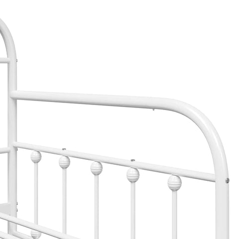 vidaXL Daybed Frame with Headboard White 90 x 200 cm Steel