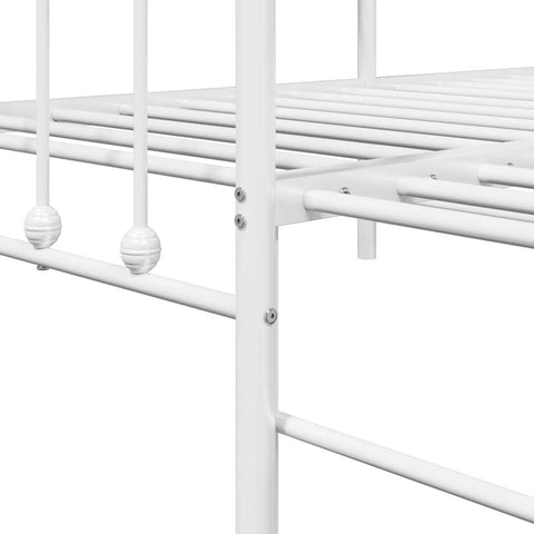vidaXL Daybed Frame with Headboard White 80 x 200 cm Steel