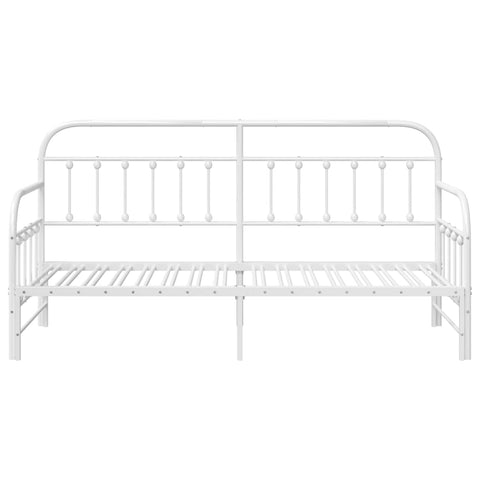 vidaXL Daybed Frame with Headboard White 80 x 200 cm Steel