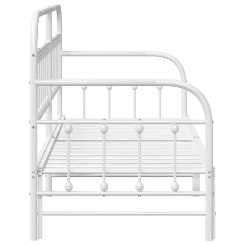 vidaXL Daybed Frame with Headboard White 80 x 200 cm Steel