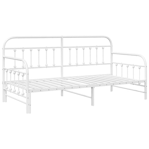 vidaXL Daybed Frame with Headboard White 107 x 203 cm Steel