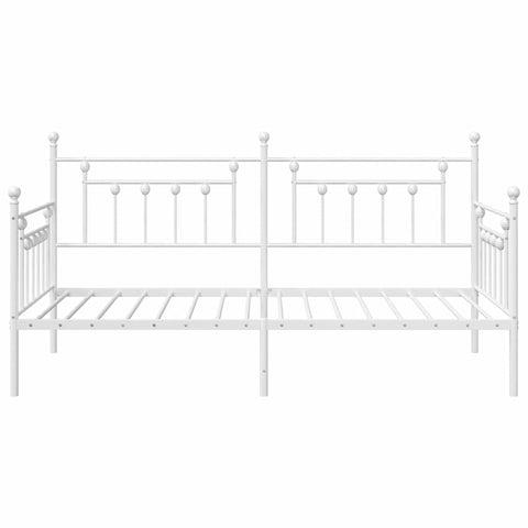 vidaXL Daybed Frame with Headboard White 100 x 190 cm Steel