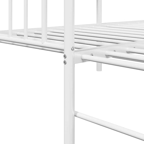 vidaXL Daybed Frame with Headboard White 80 x 200 cm Steel