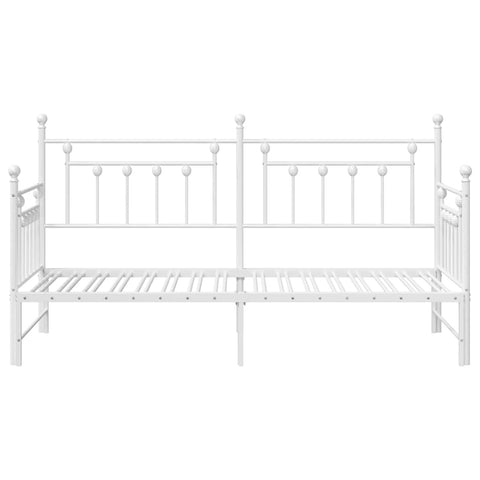 vidaXL Daybed Frame with Headboard White 80 x 200 cm Steel