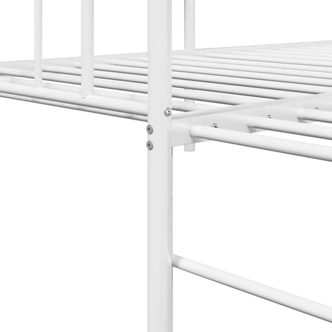 vidaXL Daybed Frame with Headboard White 100 x 190 cm Steel