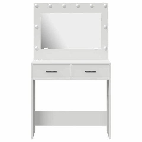 vidaXL Dressing Table White 78.5 x 41 x 135 cm Engineered wood