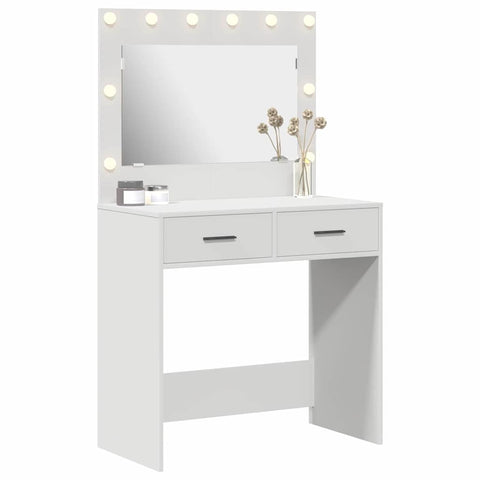 vidaXL Dressing Table White 78.5 x 41 x 135 cm Engineered wood