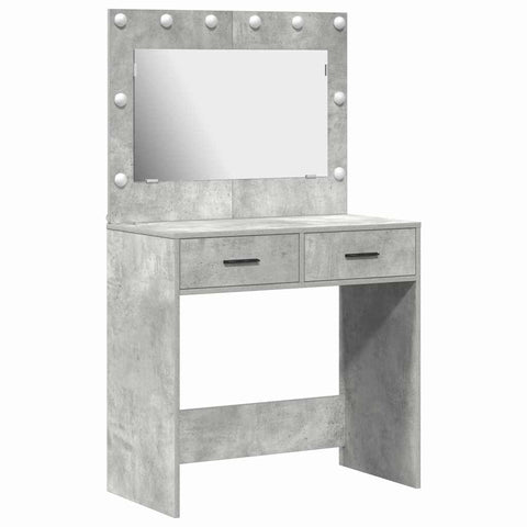 vidaXL Dressing Table Concrete grey 78.5 x 41 x 135 cm Engineered wood