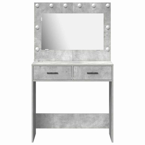 vidaXL Dressing Table Concrete grey 78.5 x 41 x 135 cm Engineered wood