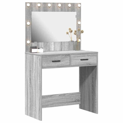 vidaXL Dressing Table Grey sonoma 78.5 x 41 x 135 cm Engineered wood
