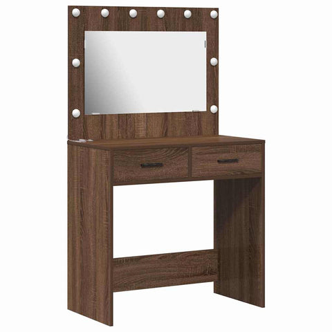 vidaXL Dressing Table Brown oak 78.5 x 41 x 135 cm Engineered wood