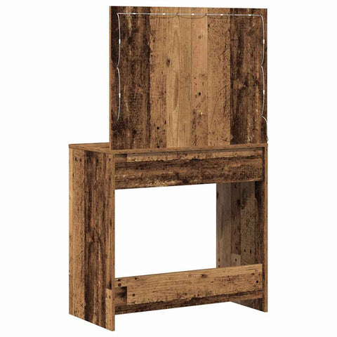 vidaXL Dressing Table Old Wood 78.5 x 41 x 135 cm Engineered wood