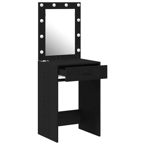 vidaXL Dressing Table Black oak 50 x 41 x 135 cm Engineered wood