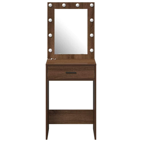 vidaXL Dressing Table Brown Oak 50 x 41 x 135 cm Engineered wood