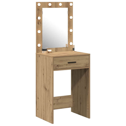 vidaXL Dressing Table Artisan oak 50 x 41 x 135 cm Engineered wood