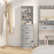 vidaXL Highboard Concrete grey 40 x 41 x 135 cm Engineered wood
