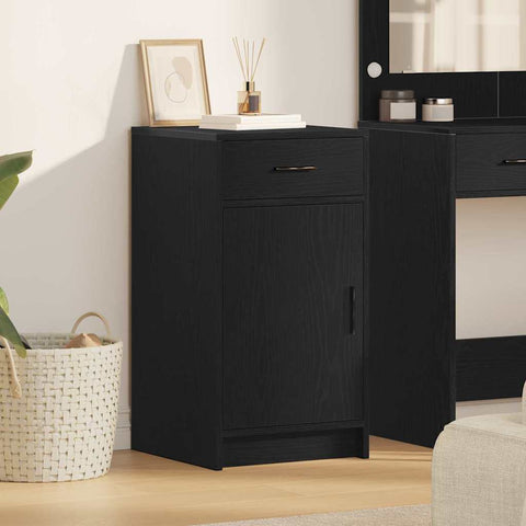vidaXL Sideboard Black oak 40 x 40.5 x 75 cm Engineered wood