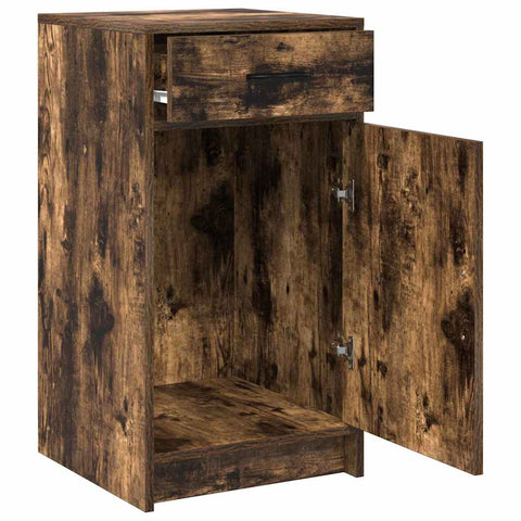vidaXL Sideboard Smoked oak 40 x 40.5 x 75 cm Engineered wood