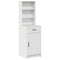 vidaXL Highboard with Drawer White 40 x 40.5 x 135 cm Engineered wood