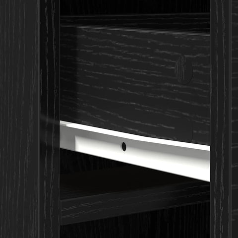 vidaXL Highboard Black Oak 40 x 40.5 x 135 cm Engineered Wood