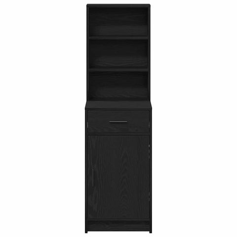 vidaXL Highboard Black Oak 40 x 40.5 x 135 cm Engineered Wood