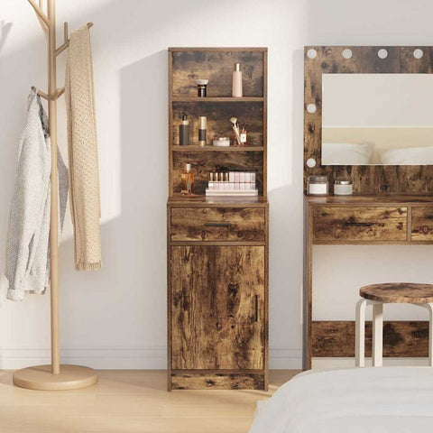 vidaXL Highboard Smoked oak 40 x 40.5 x 135 cm Engineered wood