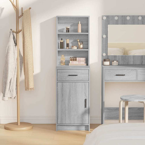 vidaXL Highboard Grey sonoma 40 x 40.5 x 135 cm Engineered wood