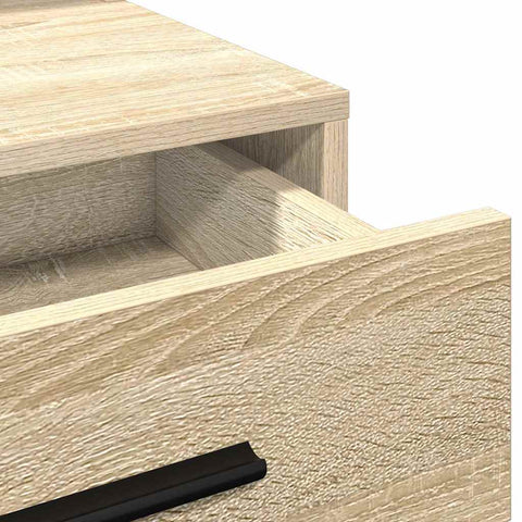 vidaXL Dressing Table with LED Lights in Sonoma Oak - 79 x 41 x 135 cm