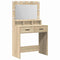 vidaXL Dressing Table with LED Lights in Sonoma Oak - 79 x 41 x 135 cm