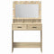 vidaXL Dressing Table with LED Lights in Sonoma Oak - 79 x 41 x 135 cm