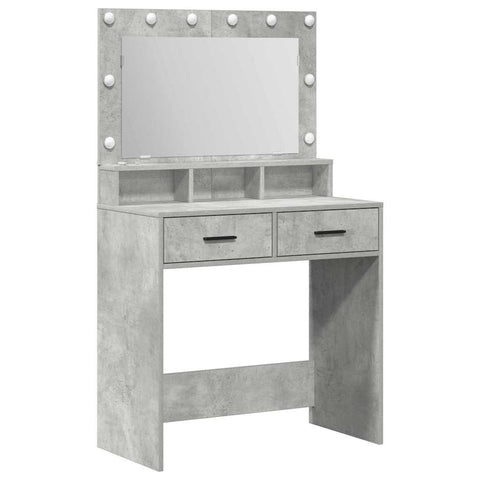 vidaXL Dressing Table Concrete grey 79 x 41 x 135 cm Engineered wood