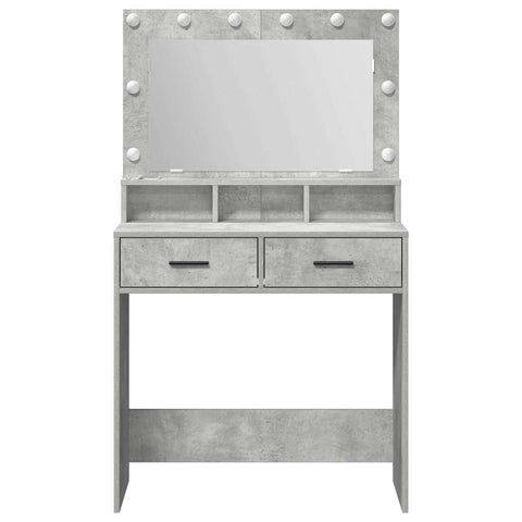 vidaXL Dressing Table Concrete grey 79 x 41 x 135 cm Engineered wood