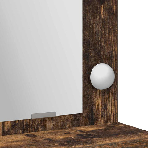 vidaXL Dressing Table Smoked oak 79 x 41 x 135 cm Engineered wood