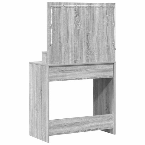 vidaXL Dressing Table Grey Sonoma 79 x 41 x 135 cm Engineered wood