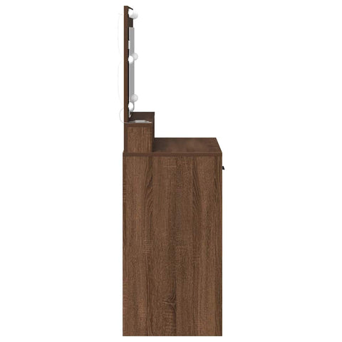vidaXL Dressing Table Brown Oak 79 x 41 x 135 cm Engineered wood