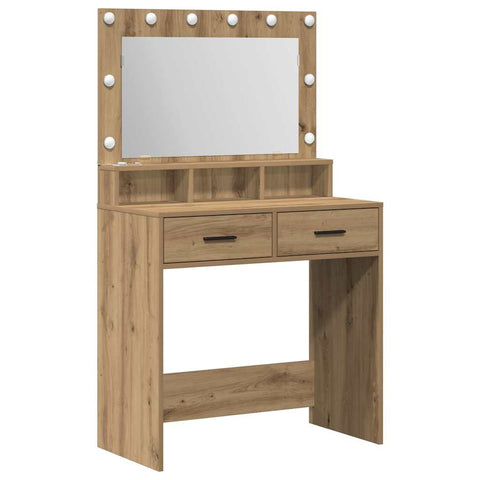 vidaXL Dressing Table Artisan oak 79 x 41 x 135 cm Engineered wood