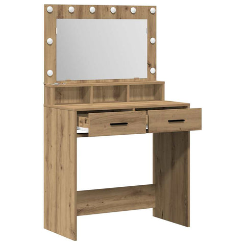 vidaXL Dressing Table Artisan oak 79 x 41 x 135 cm Engineered wood