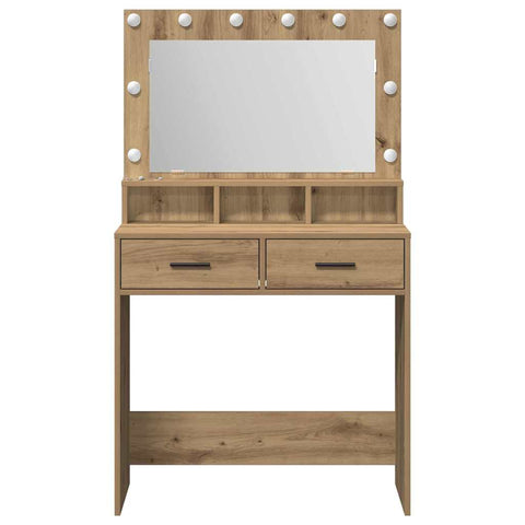 vidaXL Dressing Table Artisan oak 79 x 41 x 135 cm Engineered wood