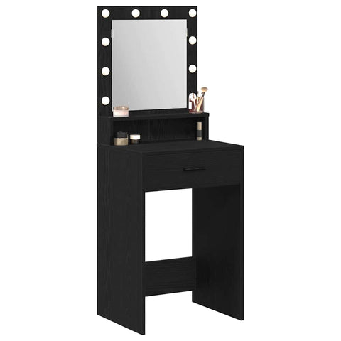 vidaXL Dressing Table Black oak 50 x 41 x 135 cm Engineered wood