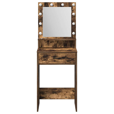 vidaXL Dressing Table Smoked oak 50 x 41 x 135 cm Engineered wood