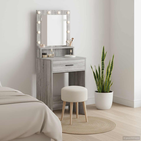 vidaXL Dressing Table Grey sonoma 50 x 41 x 135 cm Engineered wood