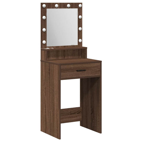 vidaXL Dressing Table Brown oak 50 x 41 x 135 cm Engineered wood