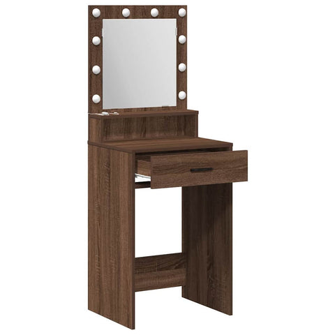 vidaXL Dressing Table Brown oak 50 x 41 x 135 cm Engineered wood