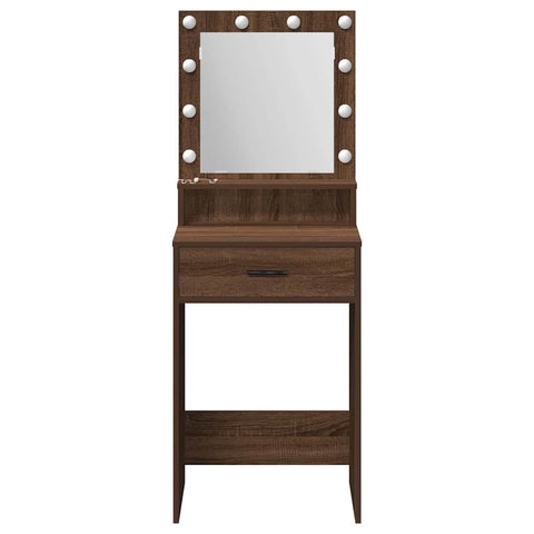 vidaXL Dressing Table Brown oak 50 x 41 x 135 cm Engineered wood