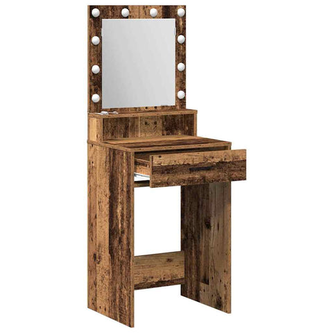 vidaXL Dressing Table Old Wood 50 x 41 x 135 cm Engineered wood